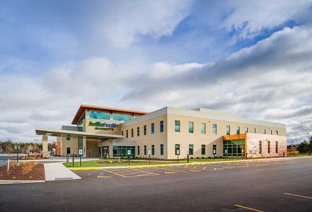 IEI General Contractors Bellin Health Marinette Project – Healthcare Center Exterior
